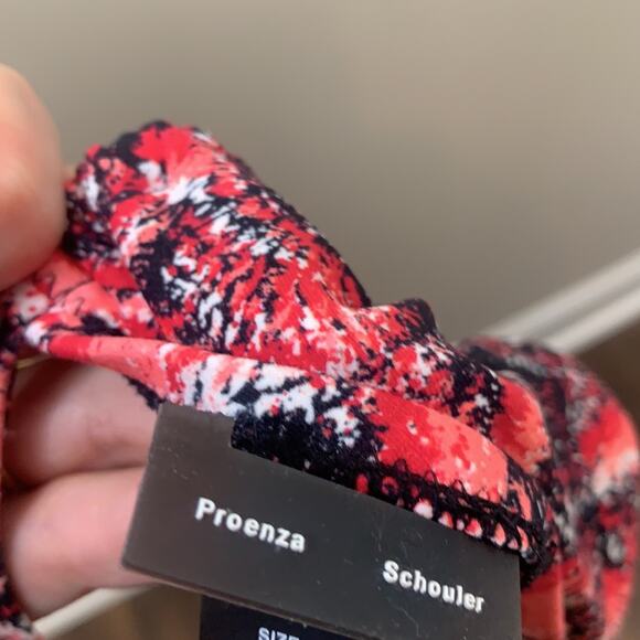 Proenza Schouler Watermelon Coral Red/Black String Bikini - Picture 3 of 10